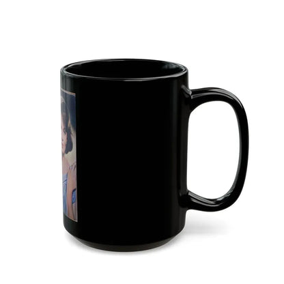 Lisa Gastoni #09 - Mag. Cover (Vintage Female Icon) Black Coffee Mug - Go Mug Yourself