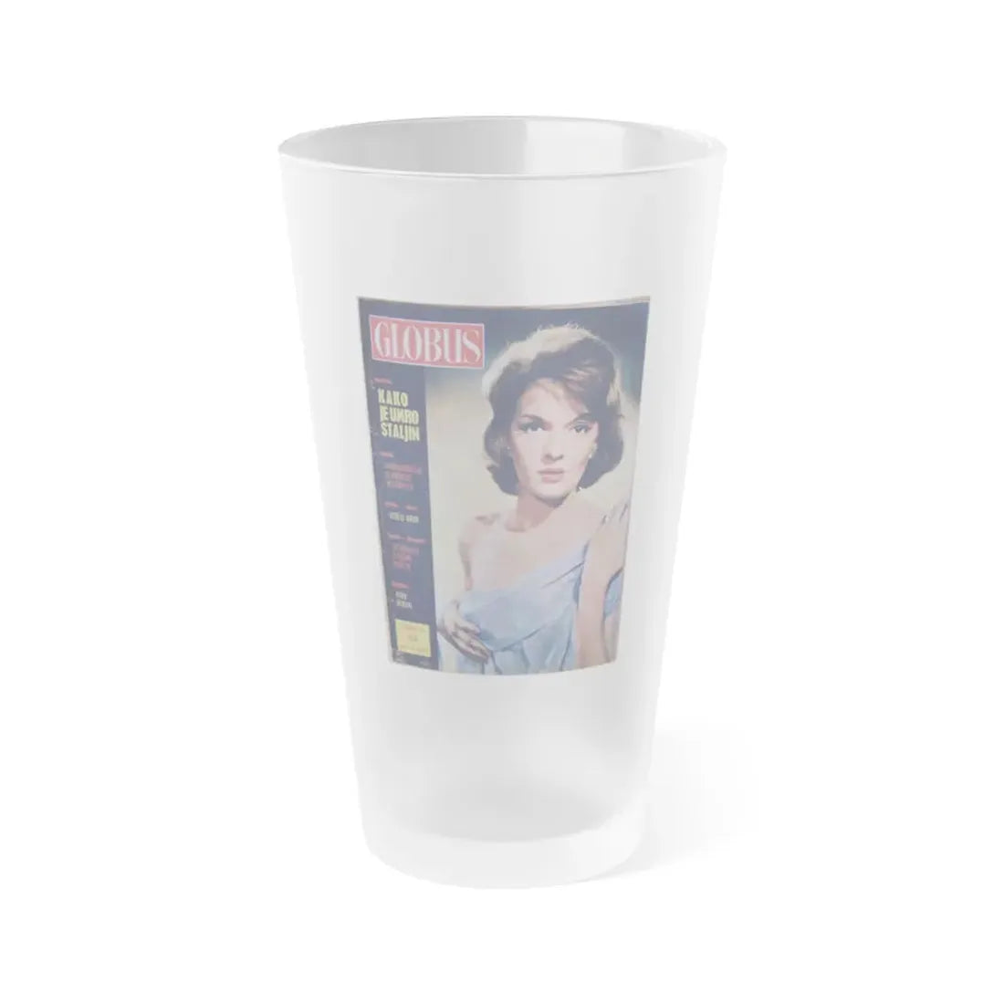 Lisa Gastoni #09 - Mag. Cover (Vintage Female Icon) Frosted Pint Glass 16oz 16oz Frosted - Go Mug Yourself