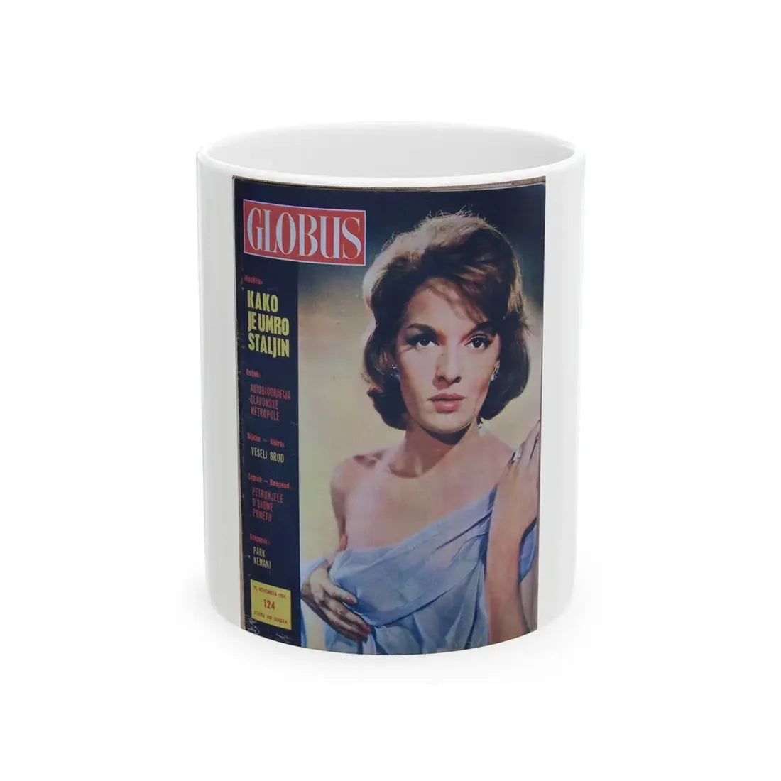 Lisa Gastoni #09 - Mag. Cover (Vintage Female Icon) White Coffee Mug 11oz - Go Mug Yourself