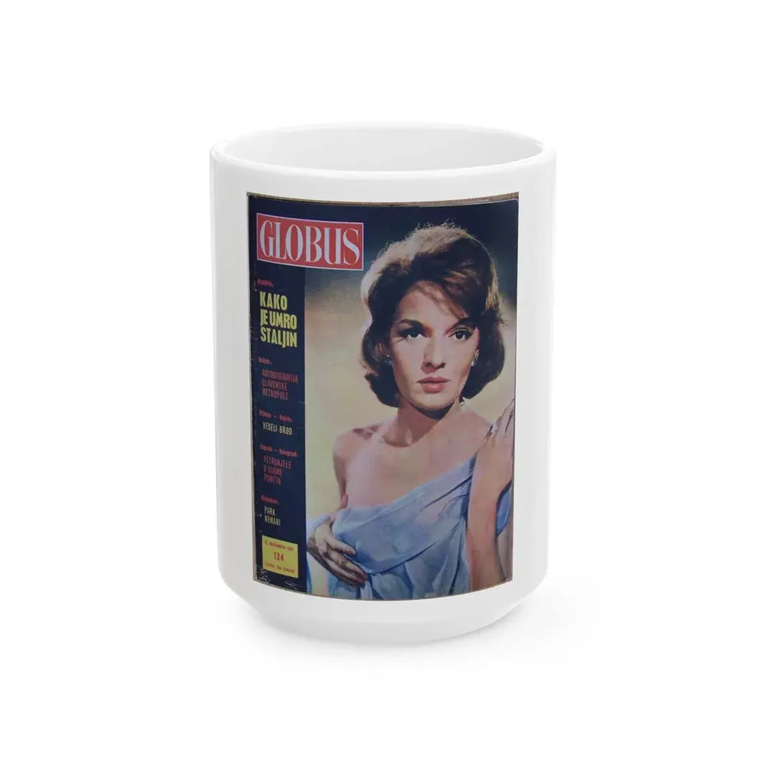 Lisa Gastoni #09 - Mag. Cover (Vintage Female Icon) White Coffee Mug 15oz - Go Mug Yourself