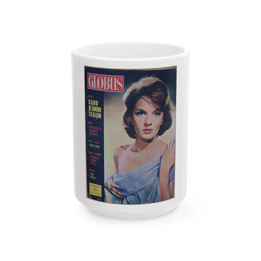 Lisa Gastoni #09 - Mag. Cover (Vintage Female Icon) White Coffee Mug 15oz - Go Mug Yourself