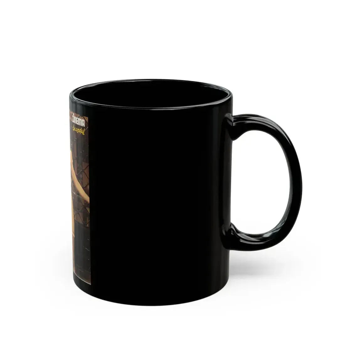 Lisa Gastoni #10 - Nude (Vintage Female Icon) Black Coffee Mug - Go Mug Yourself