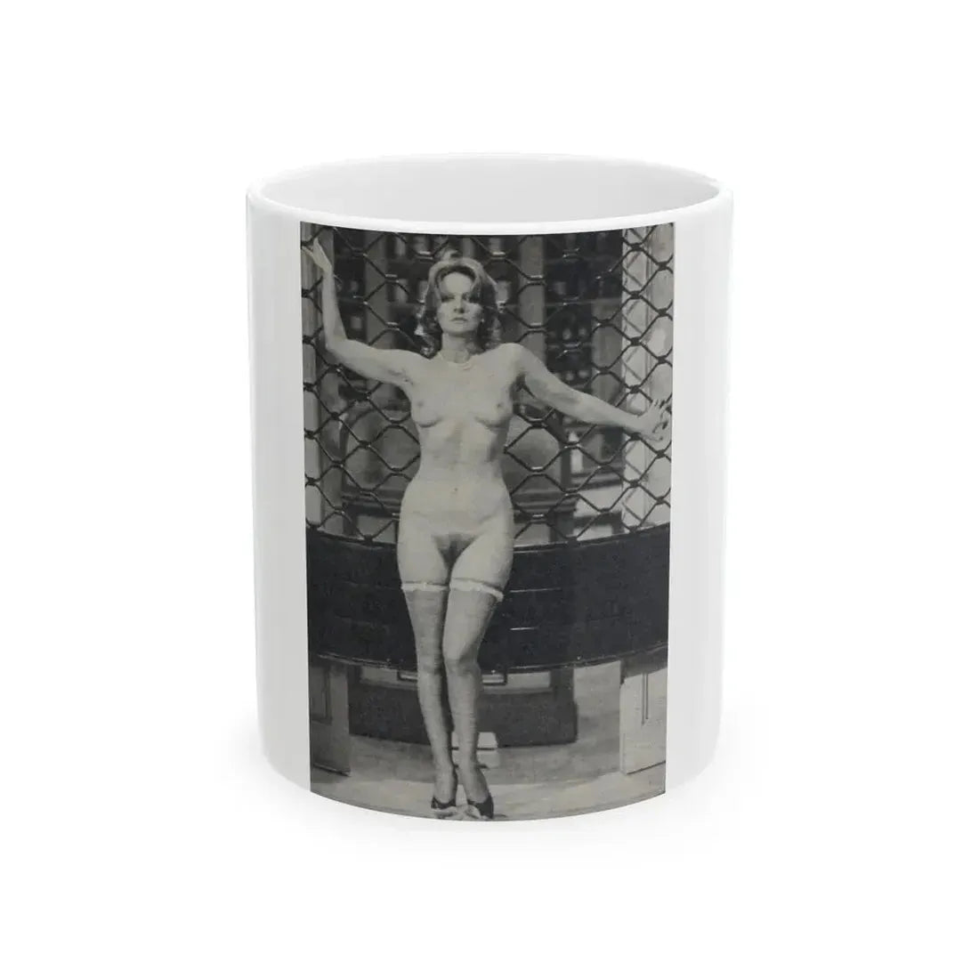 Lisa Gastoni #12 - Nude (Vintage Female Icon) White Coffee Mug 11oz - Go Mug Yourself