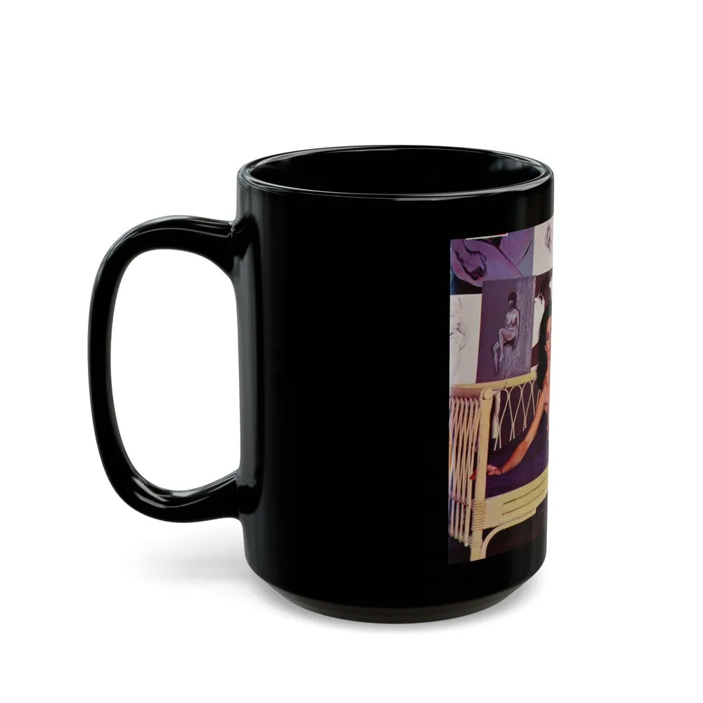 Lisa Gastoni #34 (Vintage Female Icon) Black Coffee Mug-Go Mug Yourself