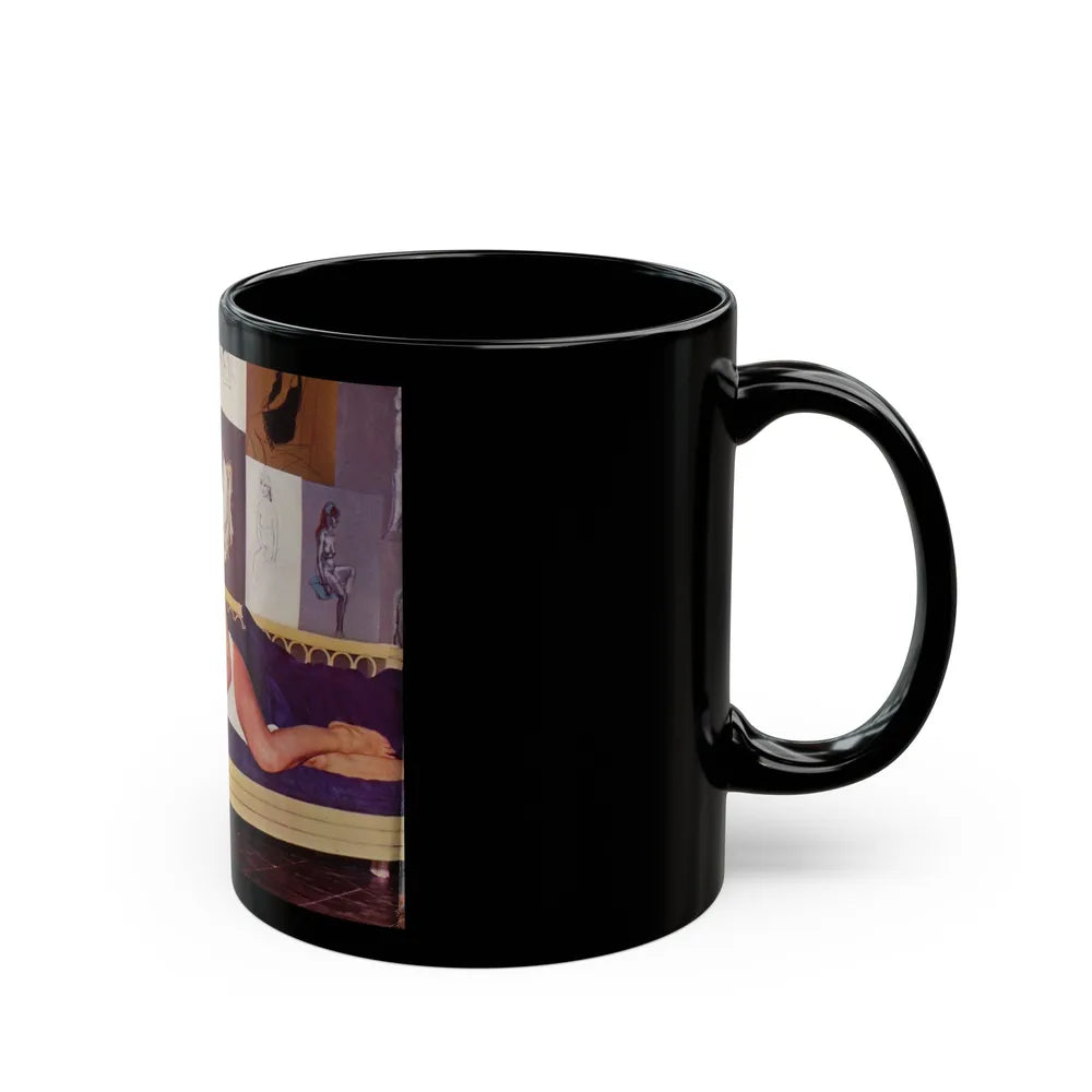 Lisa Gastoni #34 (Vintage Female Icon) Black Coffee Mug-Go Mug Yourself