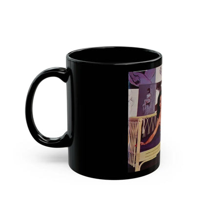 Lisa Gastoni #34 (Vintage Female Icon) Black Coffee Mug-Go Mug Yourself