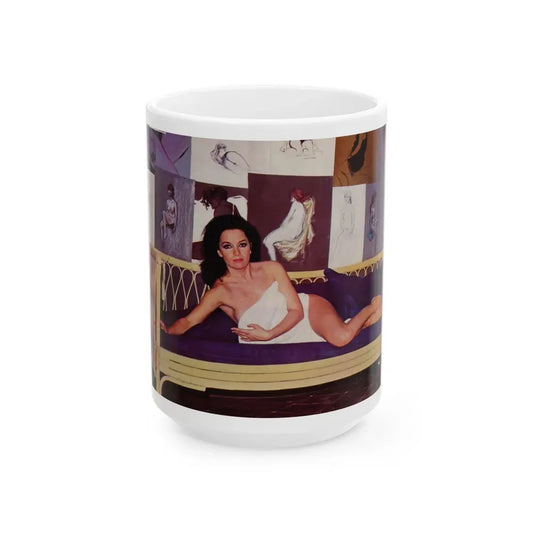 Lisa Gastoni #34 (Vintage Female Icon) White Coffee Mug 15oz - Go Mug Yourself