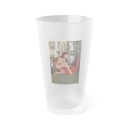 Lisa Gastoni #36 (Vintage Female Icon) Frosted Pint Glass 16oz 16oz Frosted - Go Mug Yourself