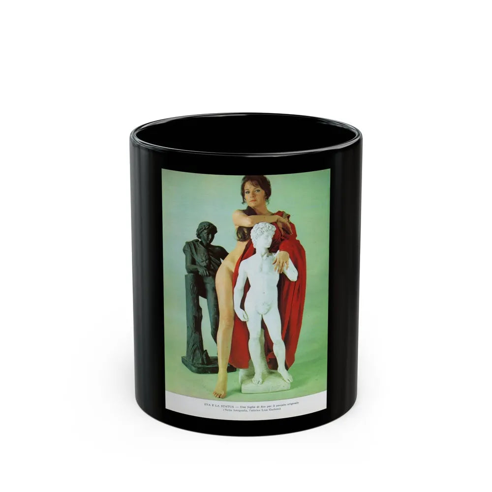 Lisa Gastoni #37 (Vintage Female Icon) Black Coffee Mug-11oz-Go Mug Yourself