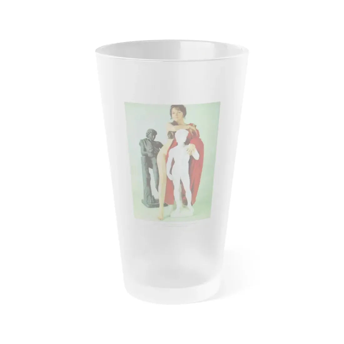 Lisa Gastoni #37 (Vintage Female Icon) Frosted Pint Glass 16oz 16oz Frosted - Go Mug Yourself