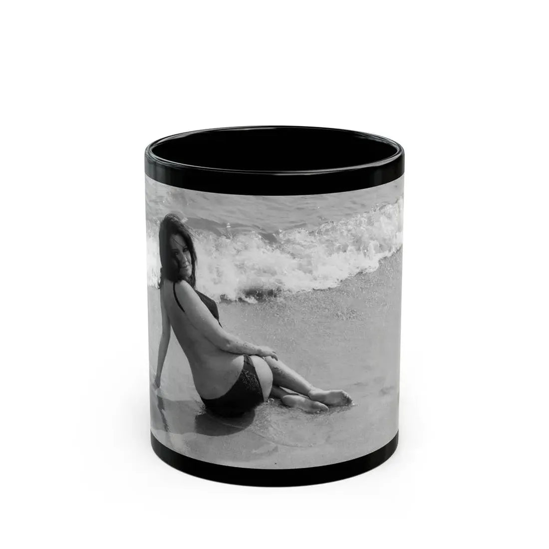 Lisa Gastoni #38 (Vintage Female Icon) Black Coffee Mug 11oz - Go Mug Yourself