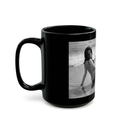 Lisa Gastoni #38 (Vintage Female Icon) Black Coffee Mug - Go Mug Yourself