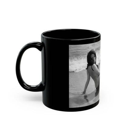 Lisa Gastoni #38 (Vintage Female Icon) Black Coffee Mug-Go Mug Yourself