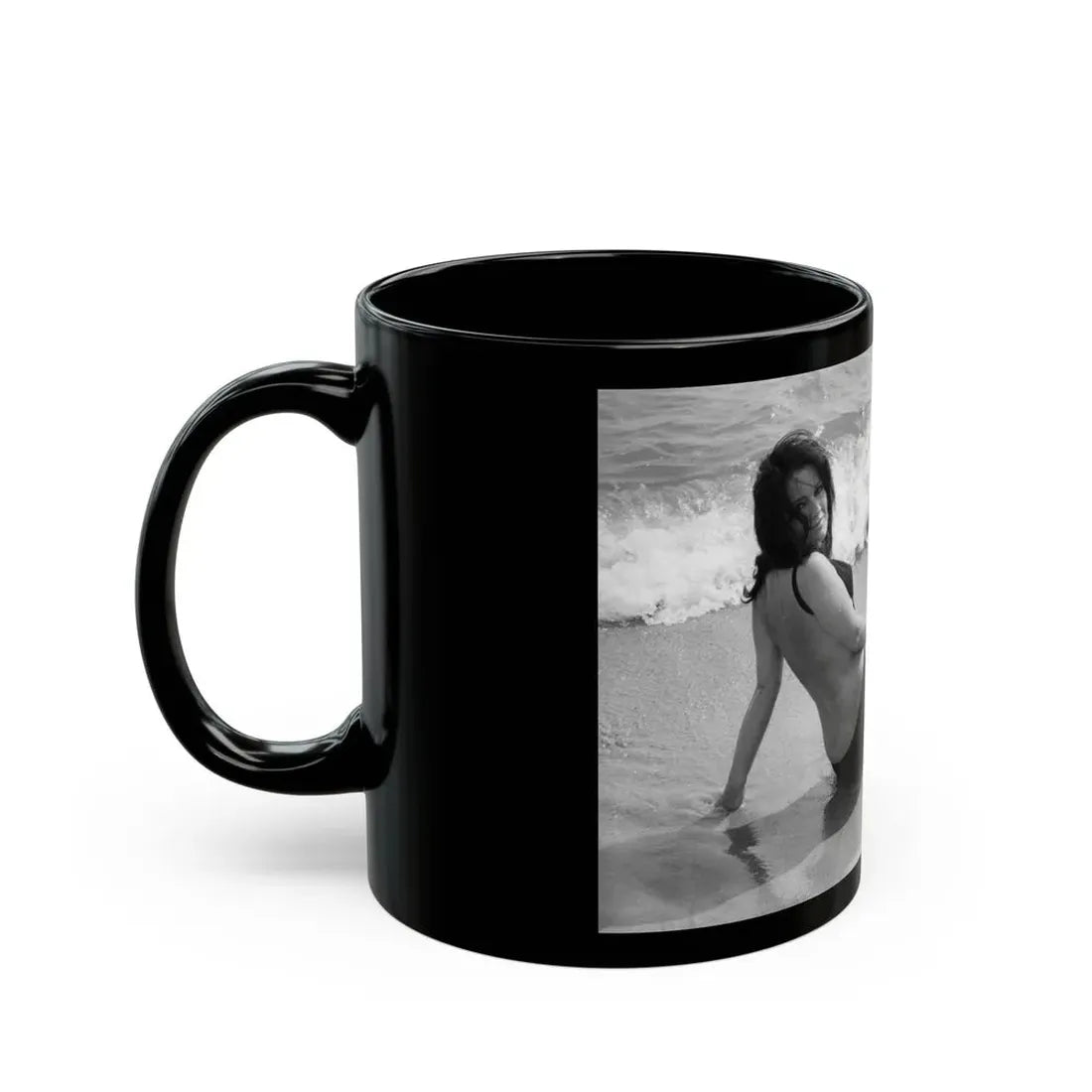 Lisa Gastoni #38 (Vintage Female Icon) Black Coffee Mug - Go Mug Yourself