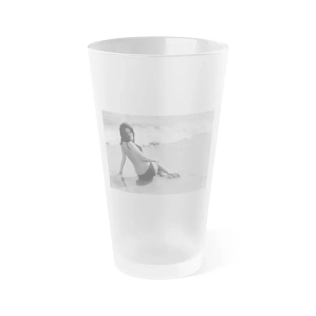 Lisa Gastoni #38 (Vintage Female Icon) Frosted Pint Glass 16oz 16oz Frosted - Go Mug Yourself