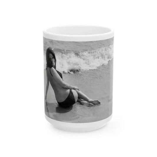 Lisa Gastoni #38 (Vintage Female Icon) White Coffee Mug 15oz - Go Mug Yourself