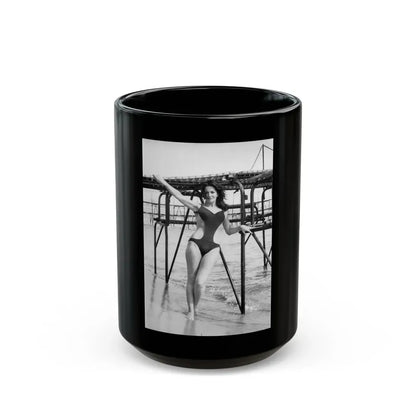 Lisa Gastoni #40 (Vintage Female Icon) Black Coffee Mug 15oz - Go Mug Yourself