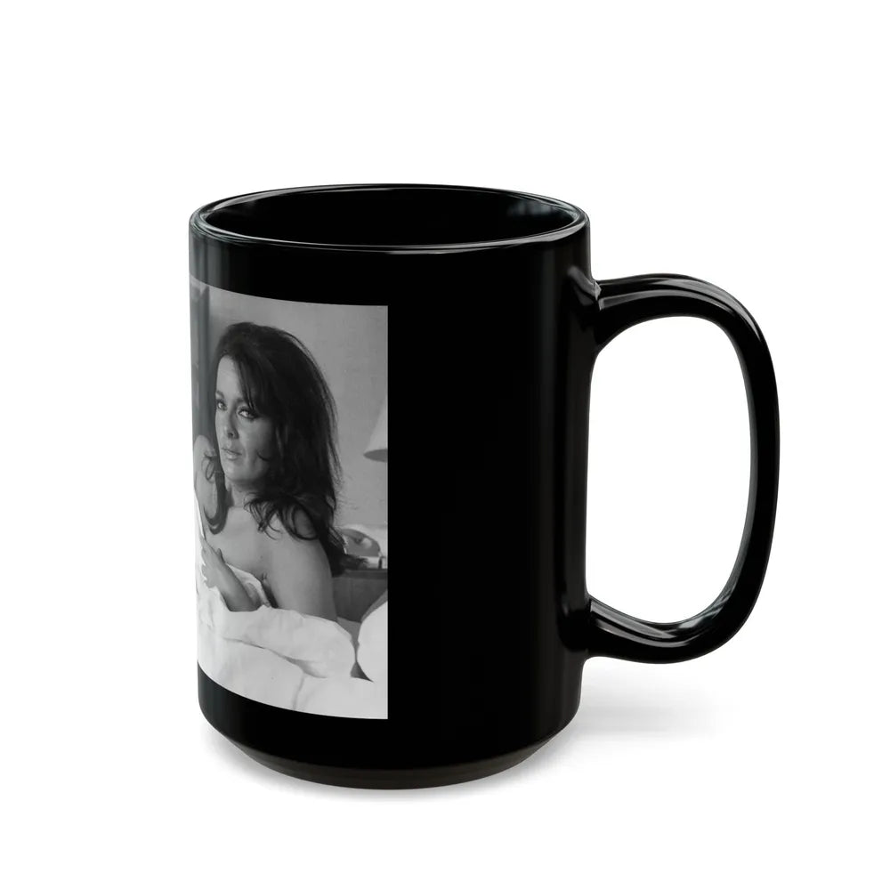 Lisa Gastoni #41 (Vintage Female Icon) Black Coffee Mug-Go Mug Yourself