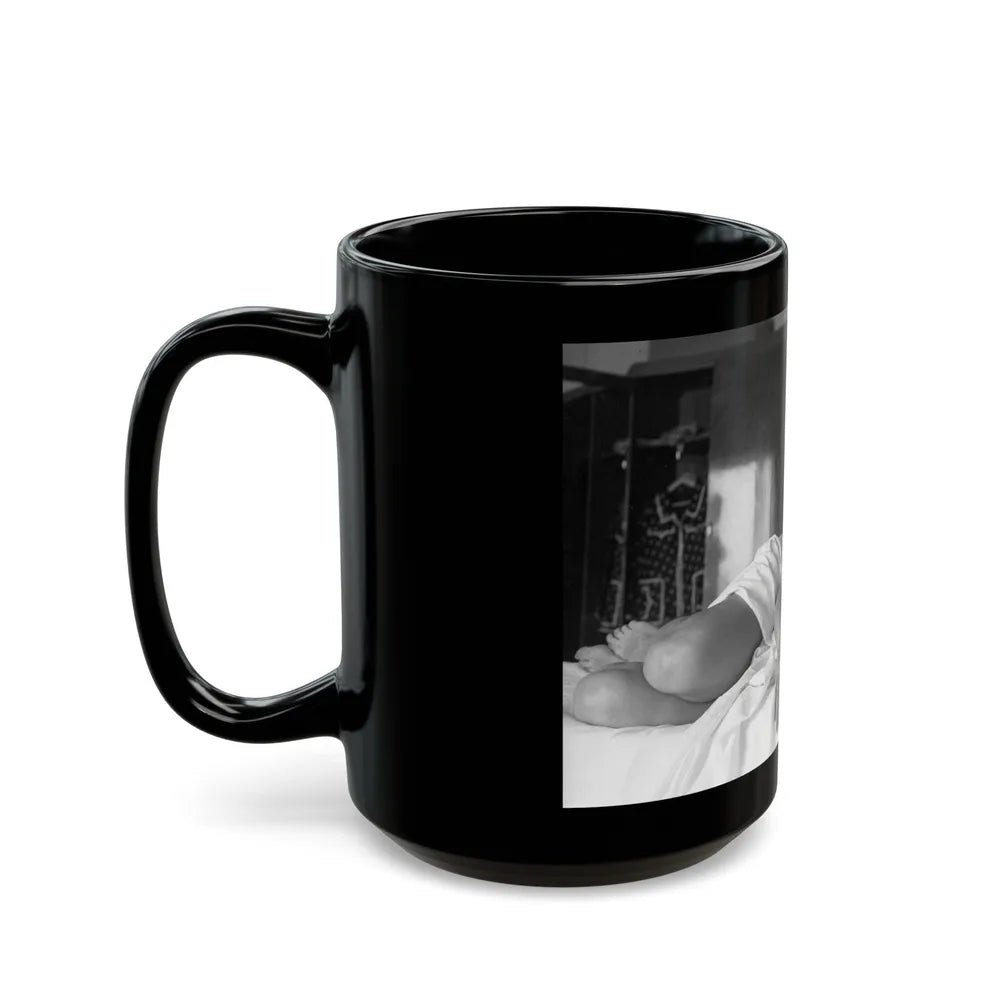 Lisa Gastoni #41 (Vintage Female Icon) Black Coffee Mug-Go Mug Yourself