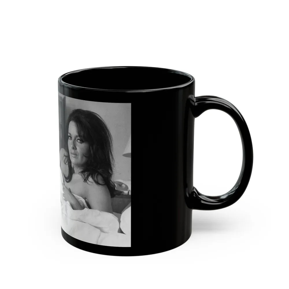 Lisa Gastoni #41 (Vintage Female Icon) Black Coffee Mug-Go Mug Yourself