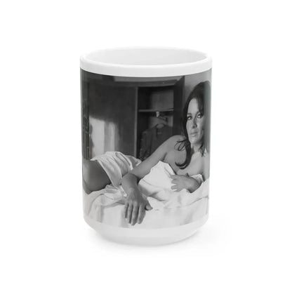 Lisa Gastoni #41 (Vintage Female Icon) White Coffee Mug 15oz - Go Mug Yourself