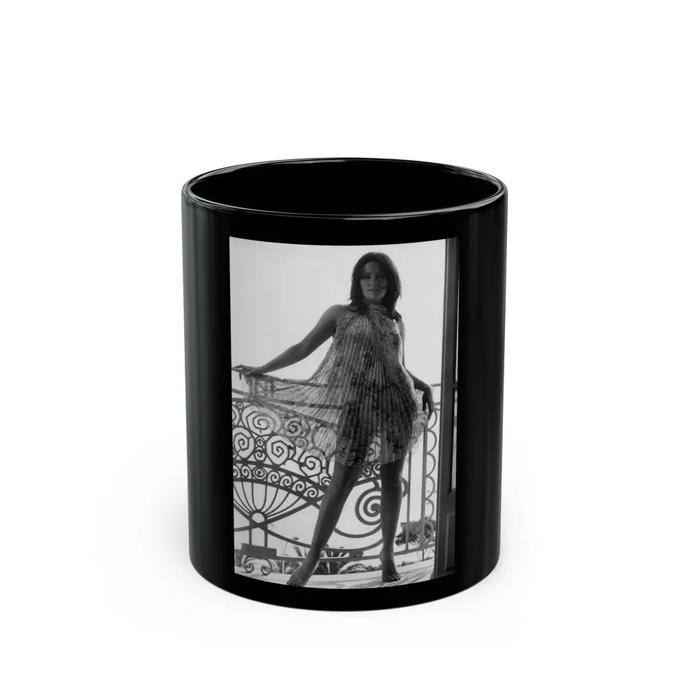 Lisa Gastoni #42 (Vintage Female Icon) Black Coffee Mug-11oz-Go Mug Yourself