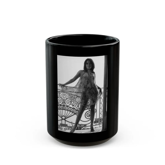 Lisa Gastoni #42 (Vintage Female Icon) Black Coffee Mug-15oz-Go Mug Yourself