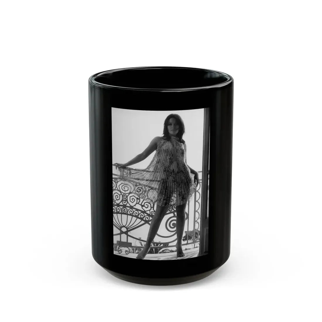 Lisa Gastoni #42 (Vintage Female Icon) Black Coffee Mug 15oz - Go Mug Yourself
