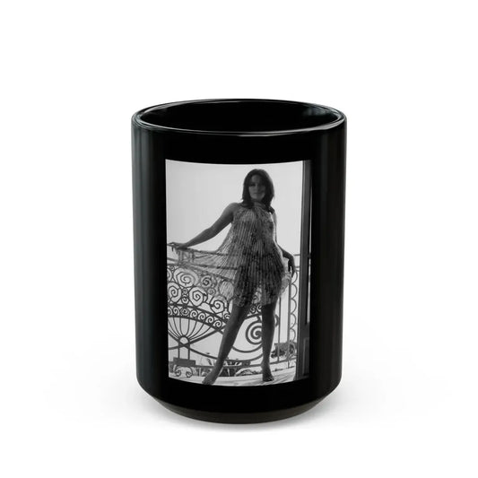 Lisa Gastoni #42 (Vintage Female Icon) Black Coffee Mug 15oz - Go Mug Yourself