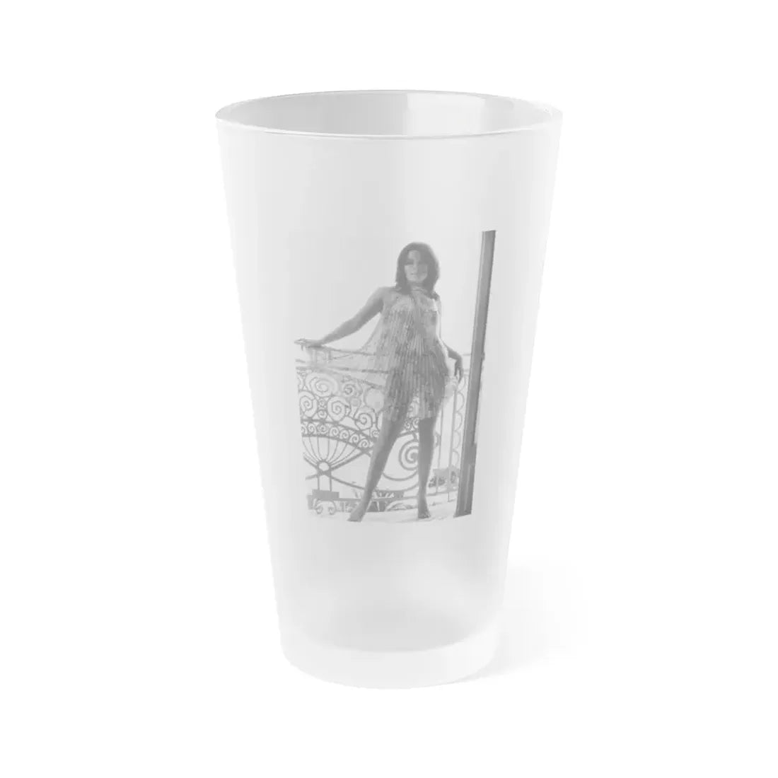 Lisa Gastoni #42 (Vintage Female Icon) Frosted Pint Glass 16oz 16oz Frosted - Go Mug Yourself