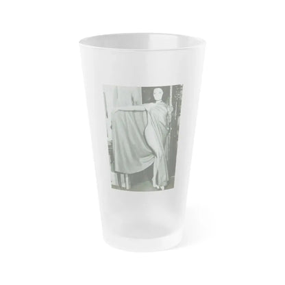 Lisa Gastoni #45 (Vintage Female Icon) Frosted Pint Glass 16oz 16oz Frosted - Go Mug Yourself