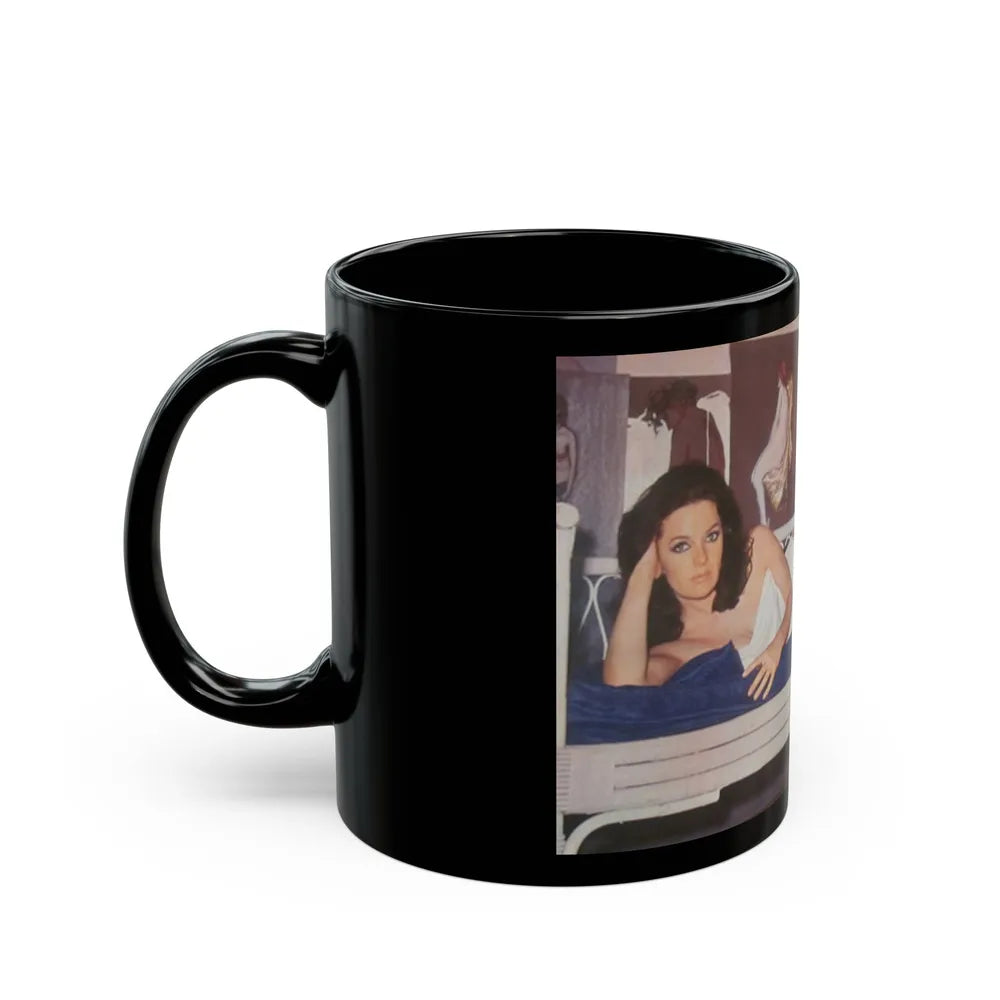 Lisa Gastoni #46 (Vintage Female Icon) Black Coffee Mug-Go Mug Yourself