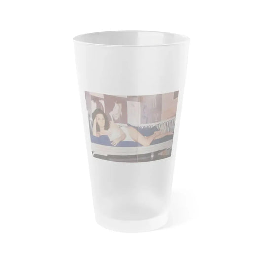 Lisa Gastoni #46 (Vintage Female Icon) Frosted Pint Glass 16oz 16oz Frosted - Go Mug Yourself