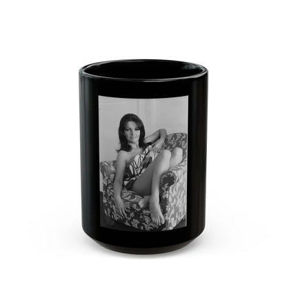 Lisa Gastoni #48 (Vintage Female Icon) Black Coffee Mug-15oz-Go Mug Yourself