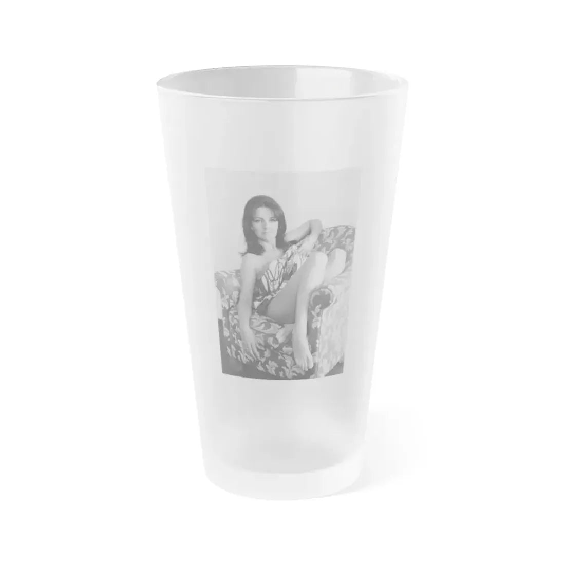 Lisa Gastoni #48 (Vintage Female Icon) Frosted Pint Glass 16oz 16oz Frosted - Go Mug Yourself