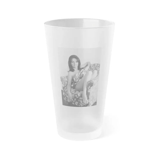Lisa Gastoni #48 (Vintage Female Icon) Frosted Pint Glass 16oz 16oz Frosted - Go Mug Yourself