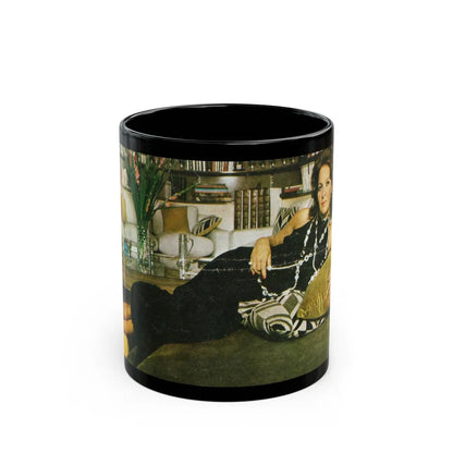 Lisa Gastoni #49 (Vintage Female Icon) Black Coffee Mug-11oz-Go Mug Yourself