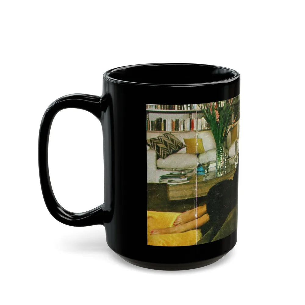 Lisa Gastoni #49 (Vintage Female Icon) Black Coffee Mug-Go Mug Yourself