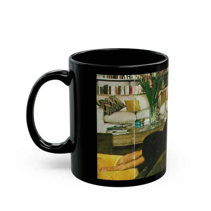 Lisa Gastoni #49 (Vintage Female Icon) Black Coffee Mug - Go Mug Yourself