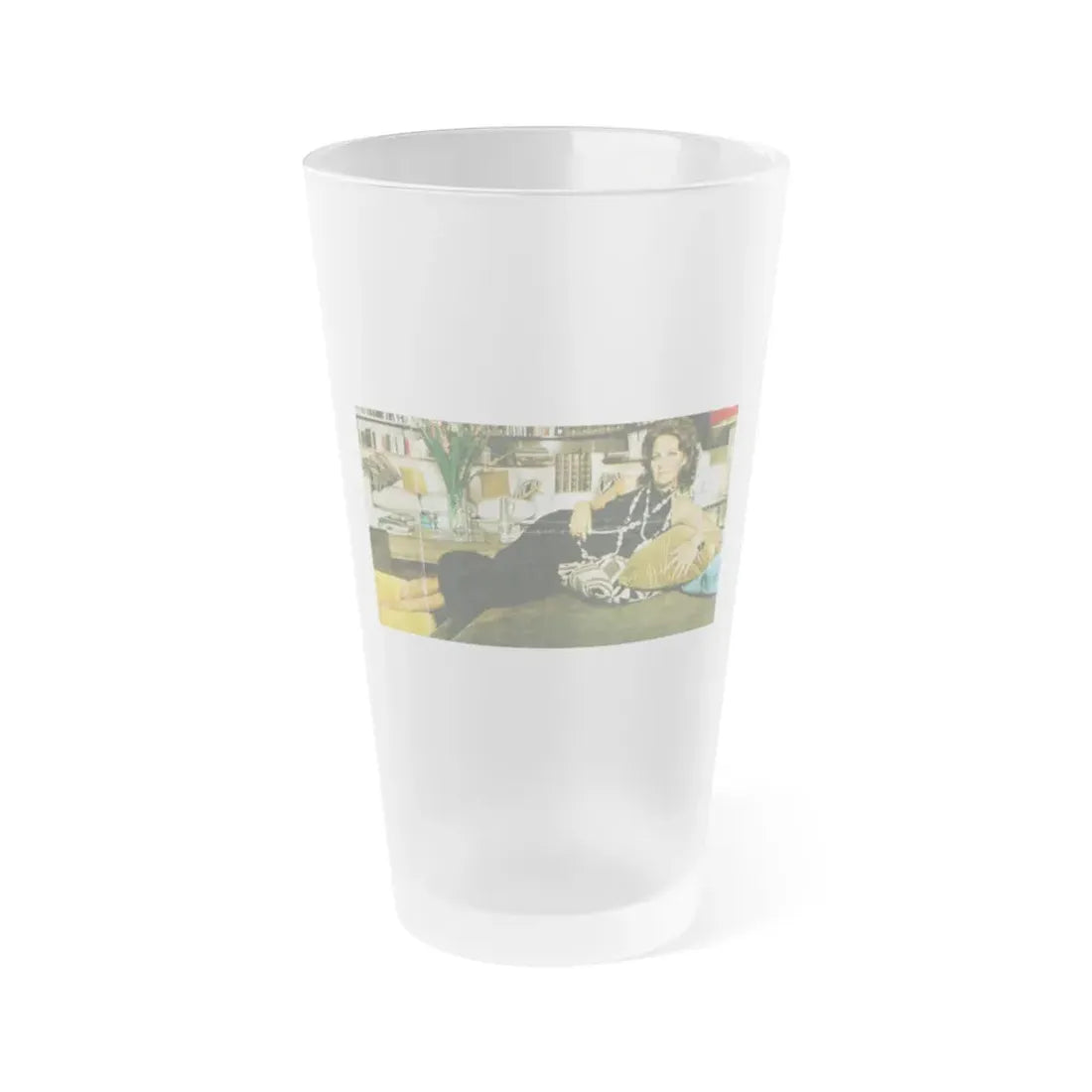 Lisa Gastoni #49 (Vintage Female Icon) Frosted Pint Glass 16oz 16oz Frosted - Go Mug Yourself