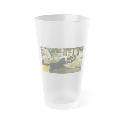 Lisa Gastoni #49 (Vintage Female Icon) Frosted Pint Glass 16oz 16oz Frosted - Go Mug Yourself
