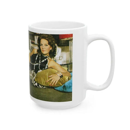 Lisa Gastoni #49 (Vintage Female Icon) White Coffee Mug - Go Mug Yourself