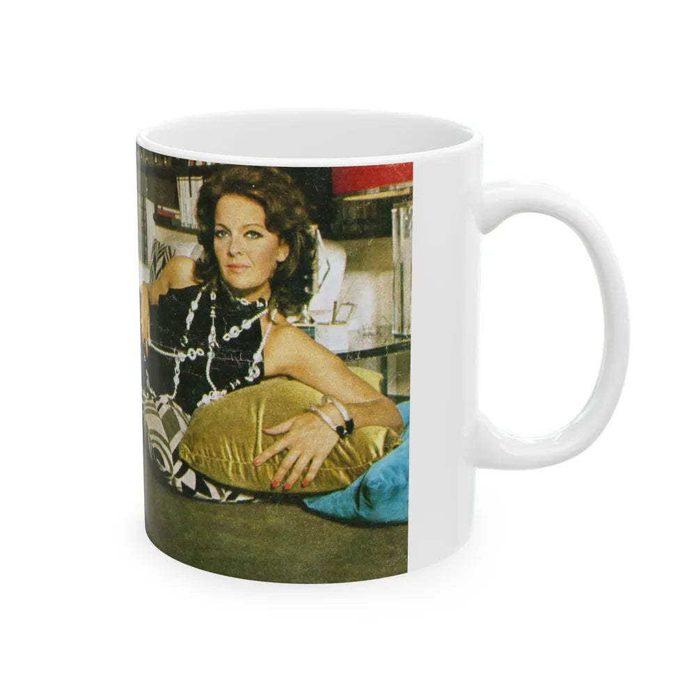 Lisa Gastoni #49 (Vintage Female Icon) White Coffee Mug-Go Mug Yourself