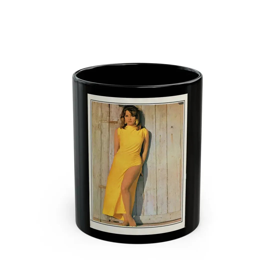 Lisa Gastoni #50 (Vintage Female Icon) Black Coffee Mug 11oz - Go Mug Yourself