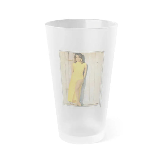 Lisa Gastoni #50 (Vintage Female Icon) Frosted Pint Glass 16oz 16oz Frosted - Go Mug Yourself