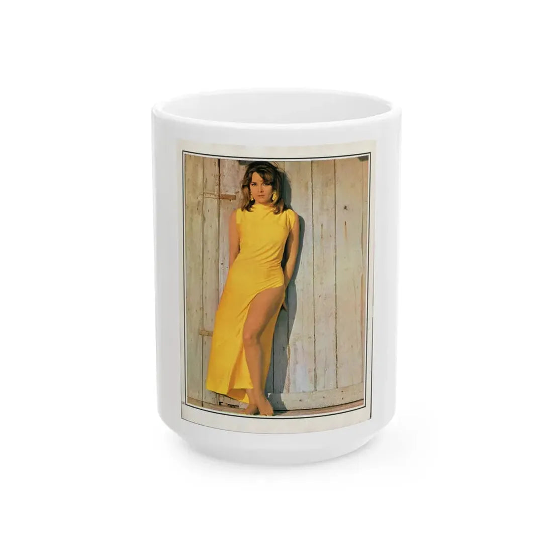 Lisa Gastoni #50 (Vintage Female Icon) White Coffee Mug 15oz - Go Mug Yourself