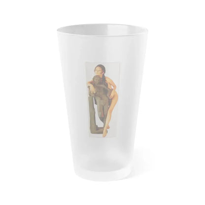 Lisa Gastoni #53 (Vintage Female Icon) Frosted Pint Glass 16oz 16oz Frosted - Go Mug Yourself