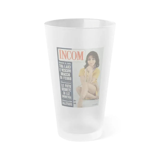 Lisa Gastoni #54 - Mag. Cover (Vintage Female Icon) Frosted Pint Glass 16oz 16oz Frosted - Go Mug Yourself