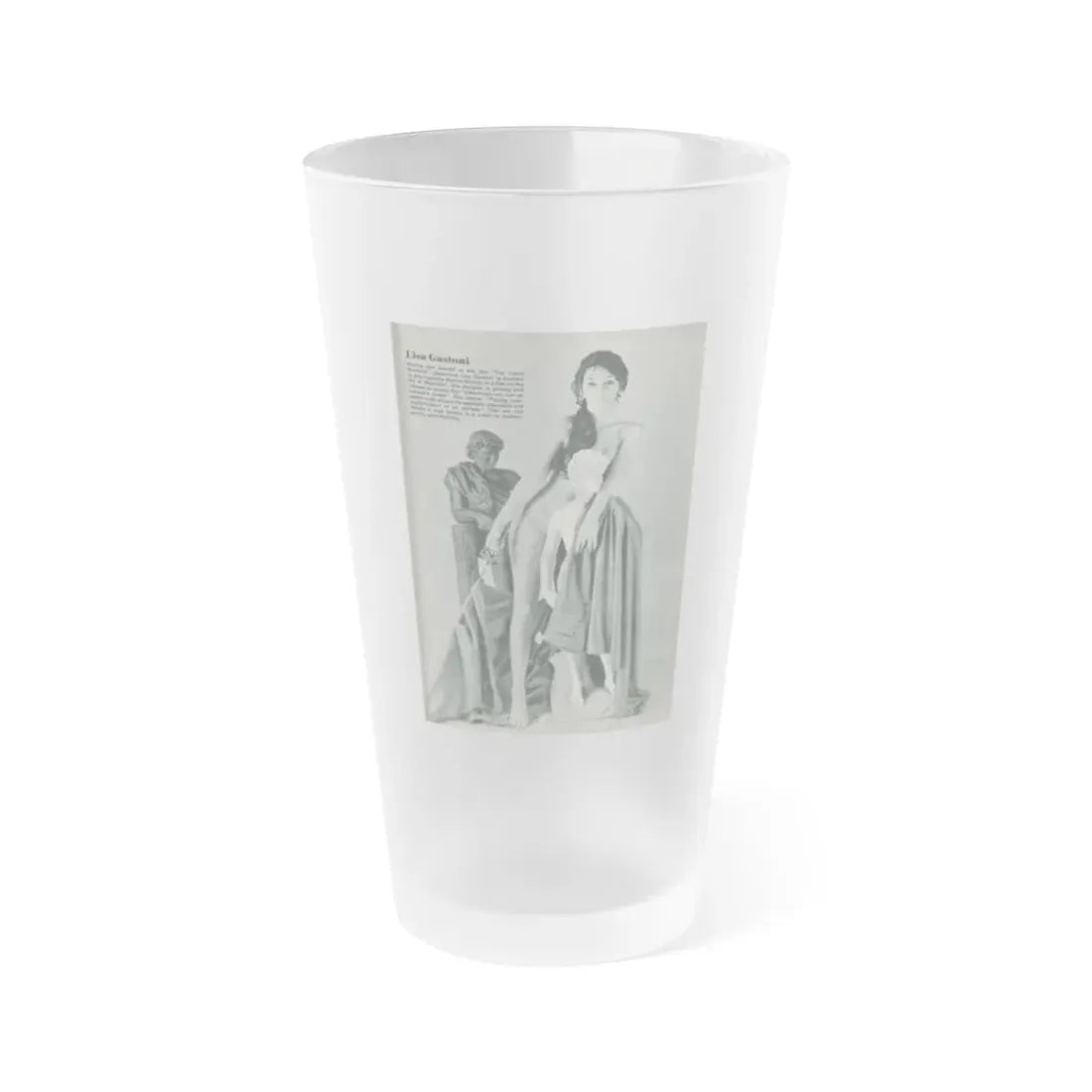Lisa Gastoni #55 (Vintage Female Icon) Frosted Pint Glass 16oz 16oz Frosted - Go Mug Yourself