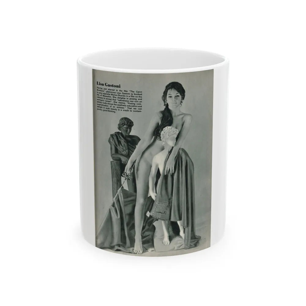 Lisa Gastoni #55 (Vintage Female Icon) White Coffee Mug-11oz-Go Mug Yourself